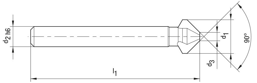 BECK VHM-ZrN-Kegel- und Entgratsenker Produktbild img3 L