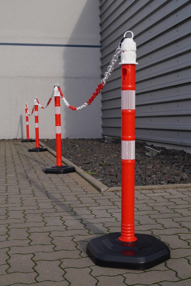 TEMKA Kettenpfosten - Set, r/w 6 Pfosten + 5x3m Kette Produktbild img5 L