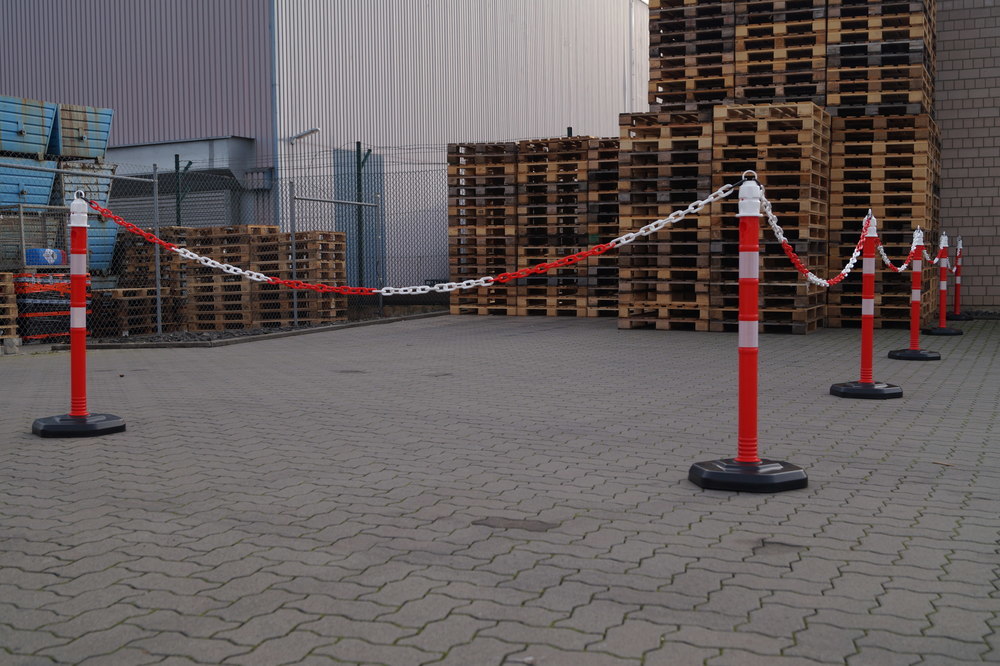 TEMKA Kettenpfosten - Set, r/w 6 Pfosten + 5x3m Kette Produktbild img20 L