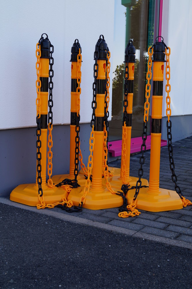 TEMKA Kettenpfosten - Set, g/s 6 Pfosten + 5x3m Kette Produktbild img4 L