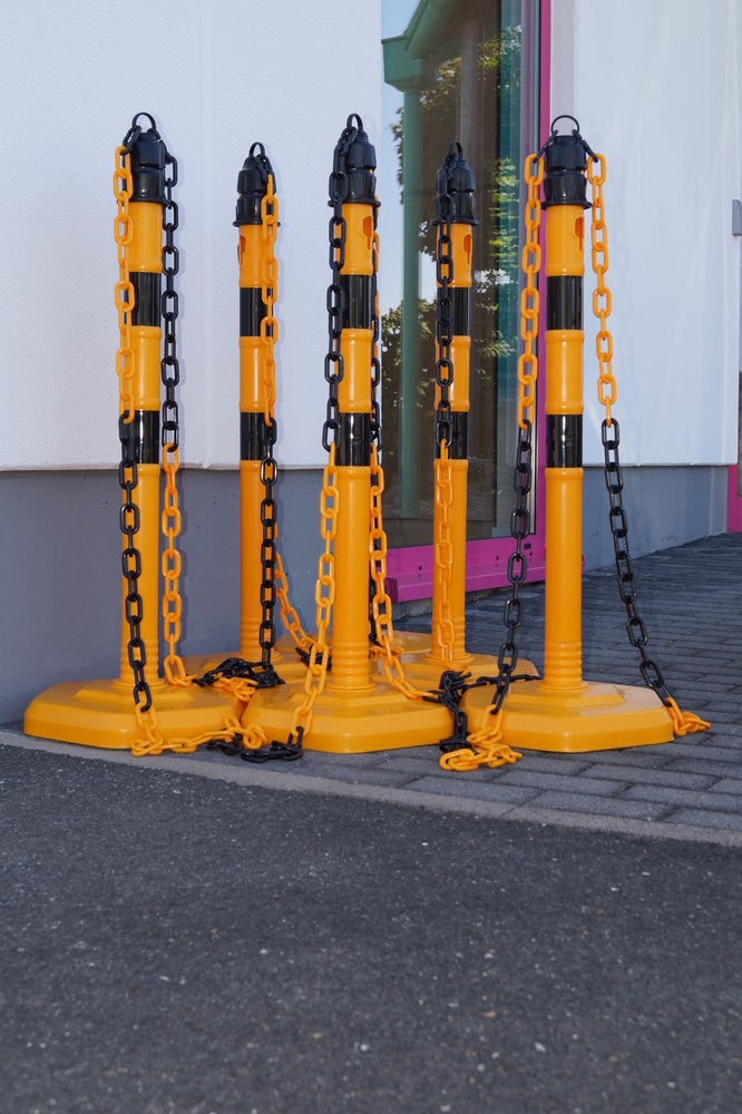 TEMKA Kettenpfosten - Set, g/s 6 Pfosten + 5x3m Kette Produktbild img5 L