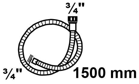 KIRCHHOFF WAS Zulaufschlauch-Verlä 3/4"A G x 1,5 m x 3/4"IG Produktbild img2 L