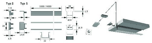 HALEMEIER Einbauprofil ChannelLine B, ohne Abdeckung Produktbild img3 L