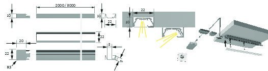 HALEMEIER Einbauprofil ChannelLine G1, ohne Abdeckung Produktbild img3 L