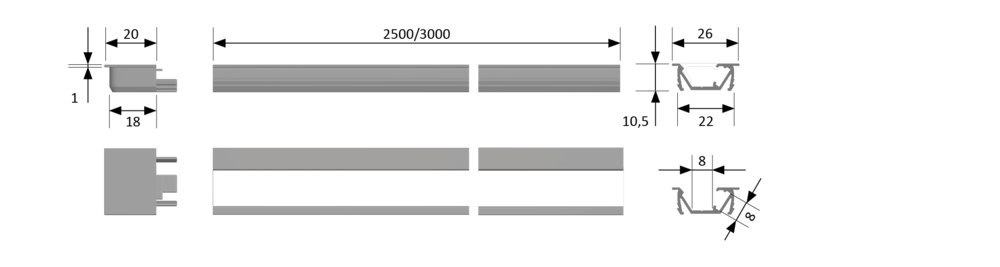 HALEMEIER Einbauprofil ChannelLine G2 Produktbild img6 L