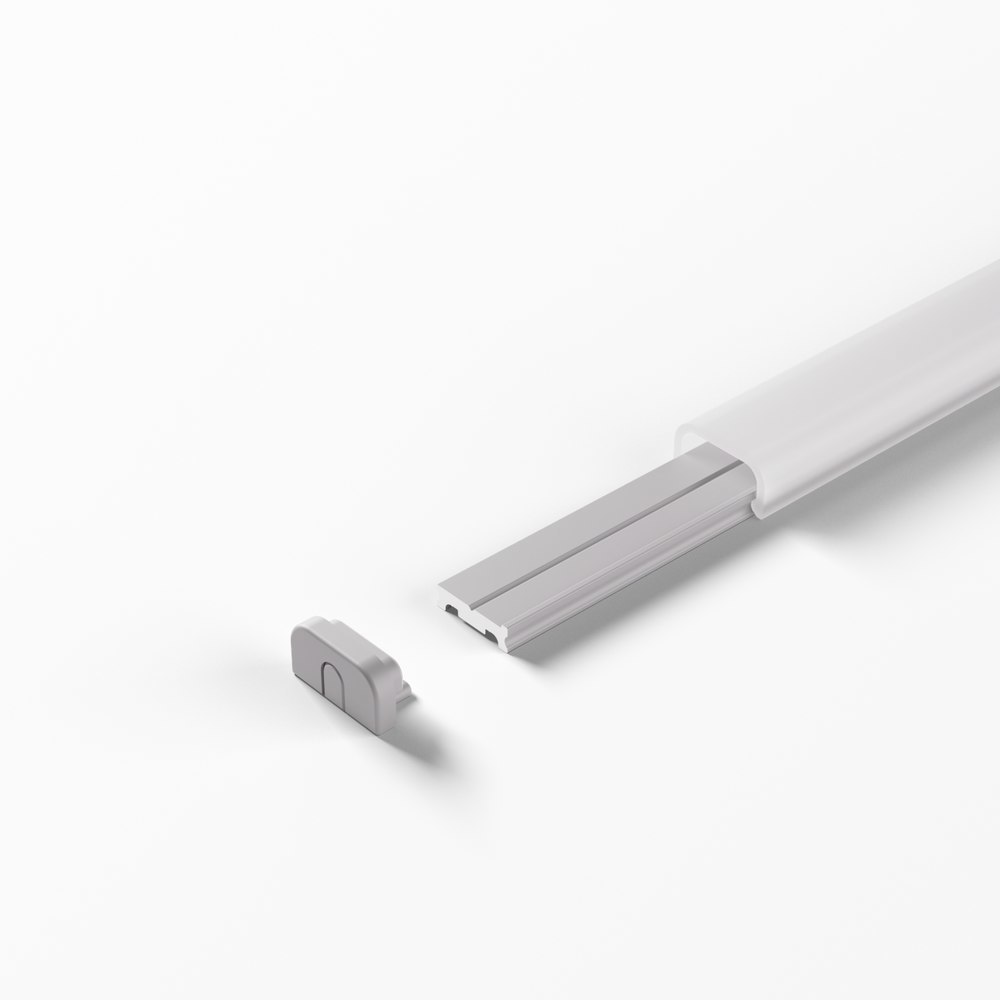 Halemeier Möbelböden-Einbauprofil,L 2500mm, ChannelLine J, silberfarbig, Abd. opal Produktbild img2 L