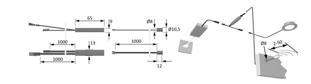 Halemeier Schaltsystem-IR-Sensor, Door Switch,Ø 10,5mm,H 12mm, Berühr.loser Sensorschalt. Produktbild img5 L