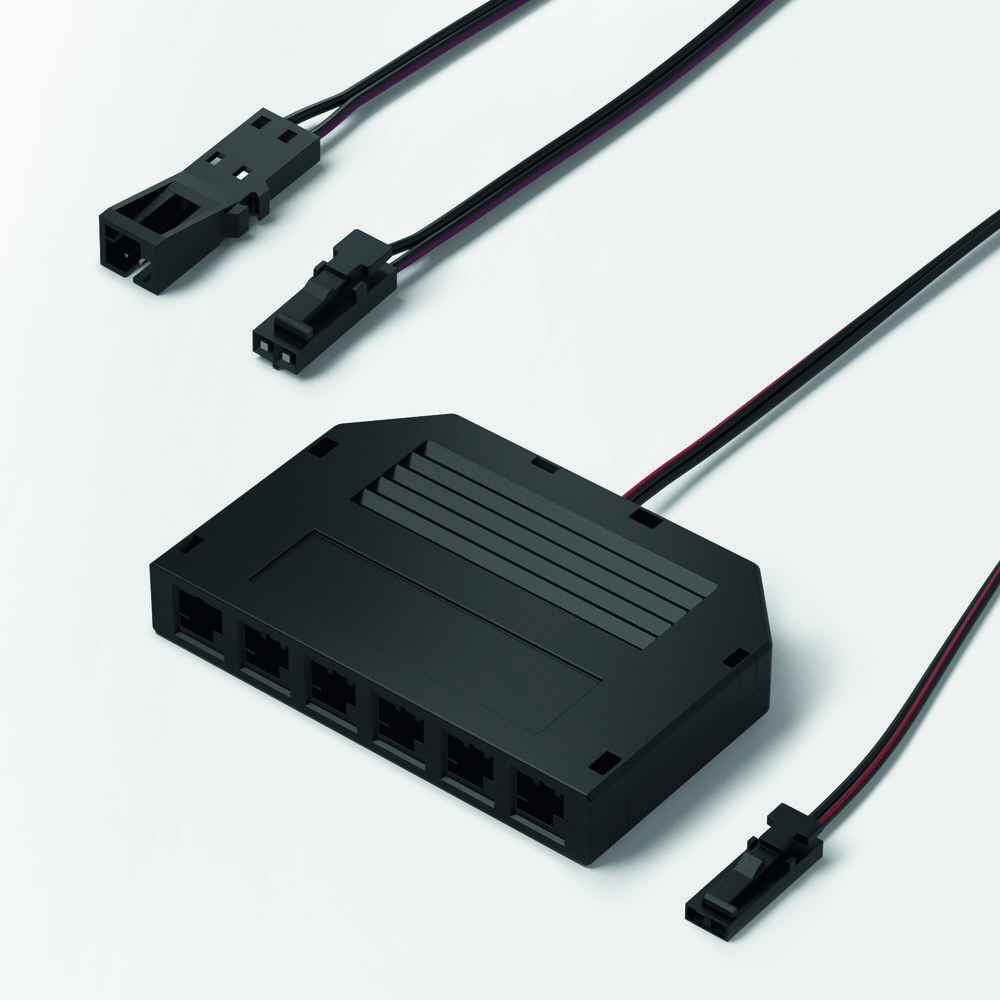 Halemeier LED-Verteiler, 2-fach, schwarz,Länge 450mm, max. 36W, 12 Volt DC Produktbild img1 L