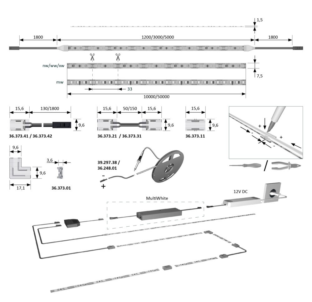 HALEMEIER LED-Anbauleuchte Versa Inside 1200, 12 V DC, M1 Steckverbindung Produktbild img7 L