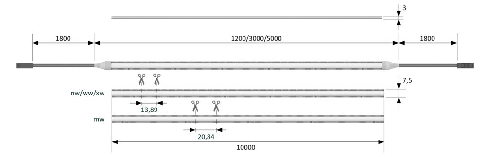 HALEMEIER LED-Anbauleuchte Versa Liniear 1200, 12 V DC, M1 Steckverbindung Produktbild img8 L