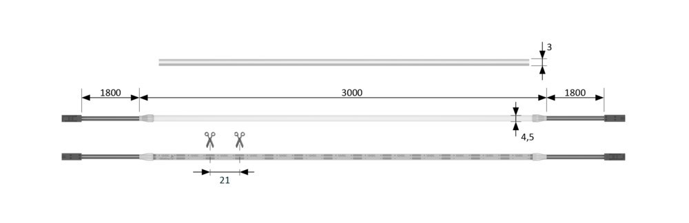 HALEMEIER LED-Anbauleuchte Versa Linear mini, 12 v DC, M1-Steckverbindung Produktbild img8 L
