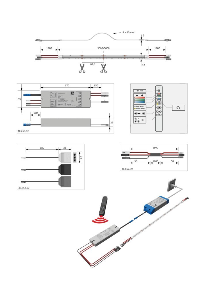 HALEMEIER LED-Anbauleuchte Versa Linear Maxicolor Produktbild img6 L