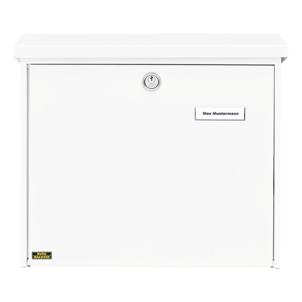 BURG WÄCHTER GA-Briefkasten, Comfort 913 W, Stahl, abschließbar, weiß verzinkt Produktbild img3 L