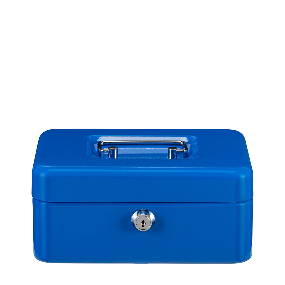 BURG WÄCHTER OB-Geldkassette, mit Hartgeldeinsatz, Money 5020, Stahlblech blau Produktbild img2 L