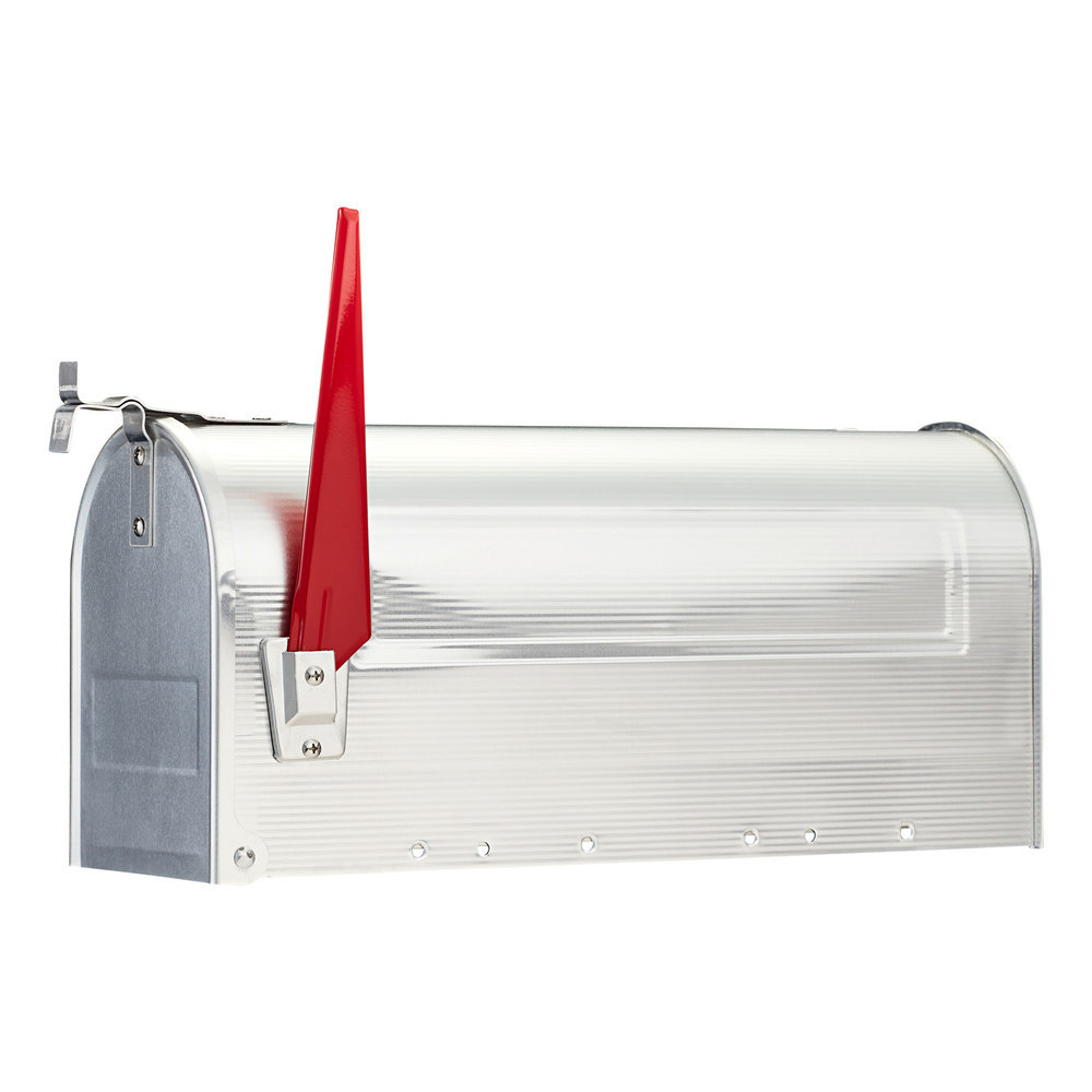 BURG WÄCHTER GA-US-Mailbox, US-Mailbox 892 ALU, Aluminium, mit schwenkbarer Fahne blank Produktbild img2 L