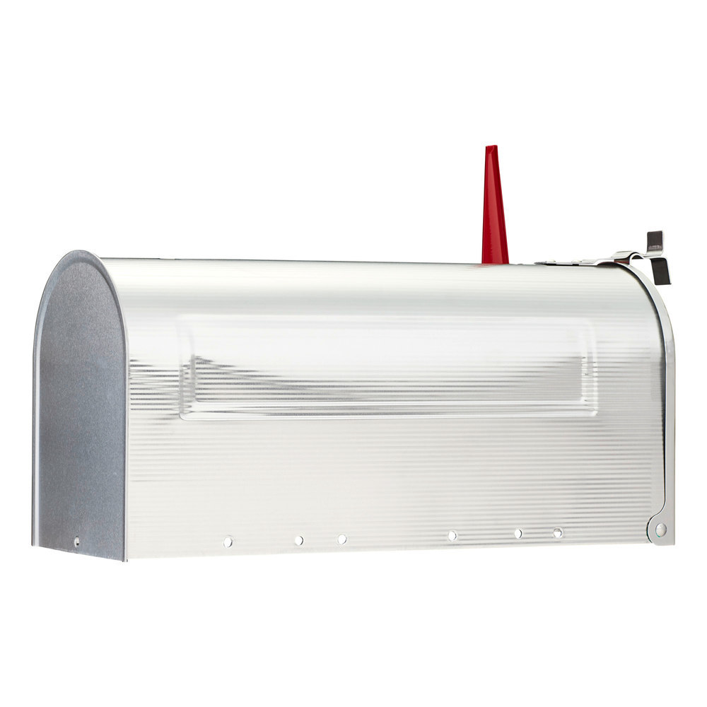 BURG WÄCHTER GA-US-Mailbox, US-Mailbox 892 ALU, Aluminium, mit schwenkbarer Fahne blank Produktbild img5 L