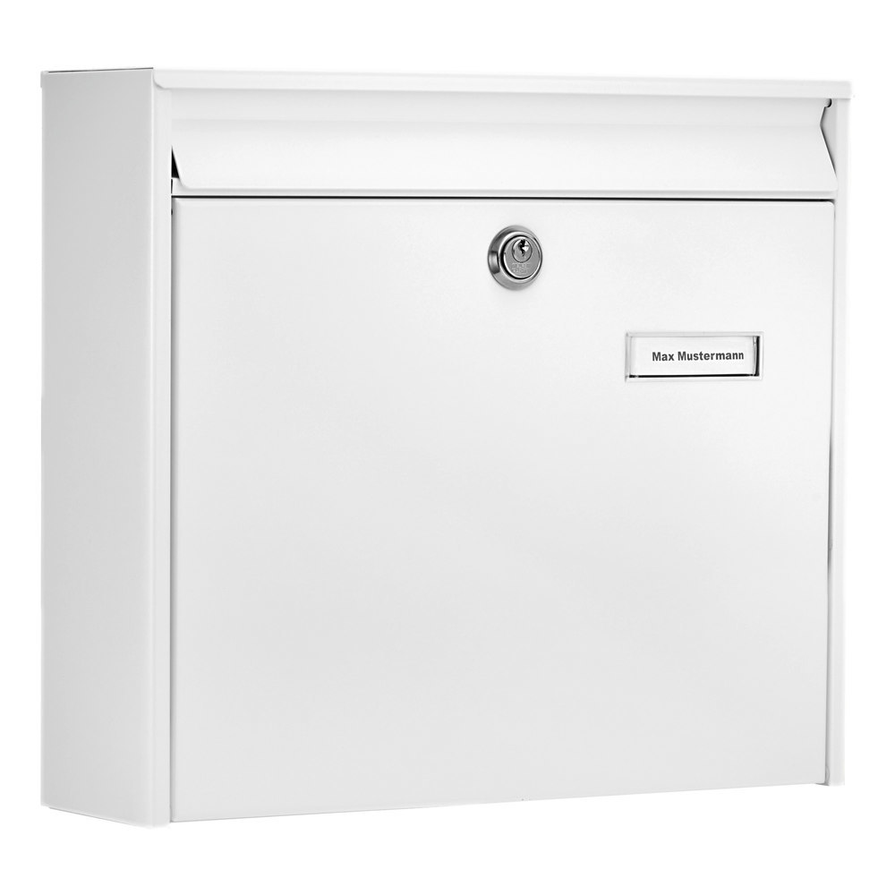 BURG WÄCHTER GA-Briefkasten, Potsdam 877 W, Stahl, abschließbar, weiß beschichtet Produktbild img2 L