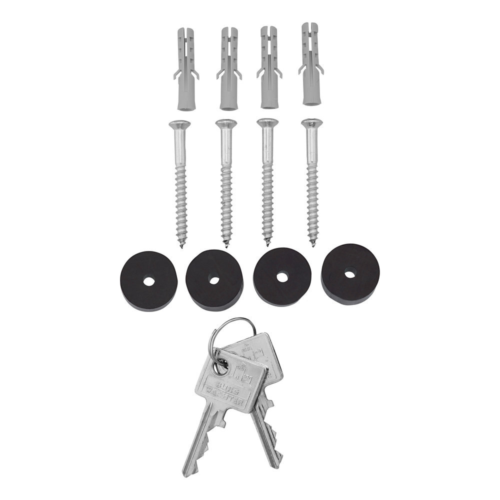 BURG WÄCHTER GA-Briefkasten, Potsdam 877 W, Stahl, abschließbar, weiß beschichtet Produktbild img7 L