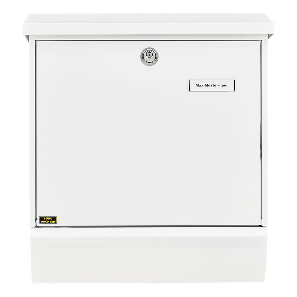 BURG WÄCHTER GA-Briefkasten, Comfort-Set 91300 W, Stahl, abschließbar, weiß pulverbeschichtet Produktbild img1 L