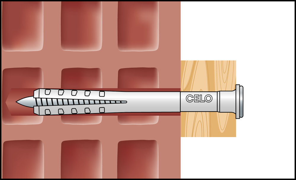 CELO Nageldübel NP 6-40 Flachbund +Schraube (PZ2) A2 Produktbild img7 L