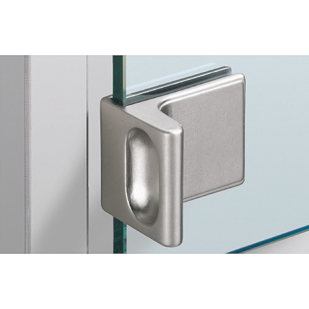 Hettich Möbel-Glastürgriff, für Glastürscharnier, 25314, Zinkdruckguss matt vernickelt Produktbild img1 L
