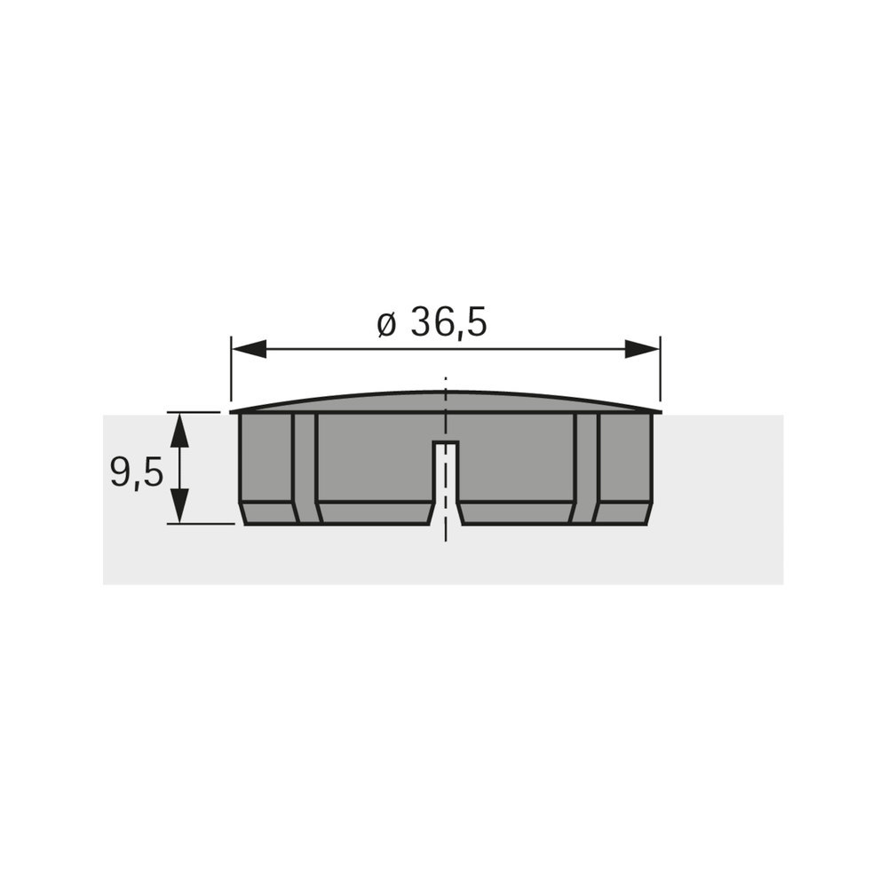 Hettich Möbel-Zierkappe, für Topfscharnier, 25204, Kunststoff weiß Produktbild img2 L