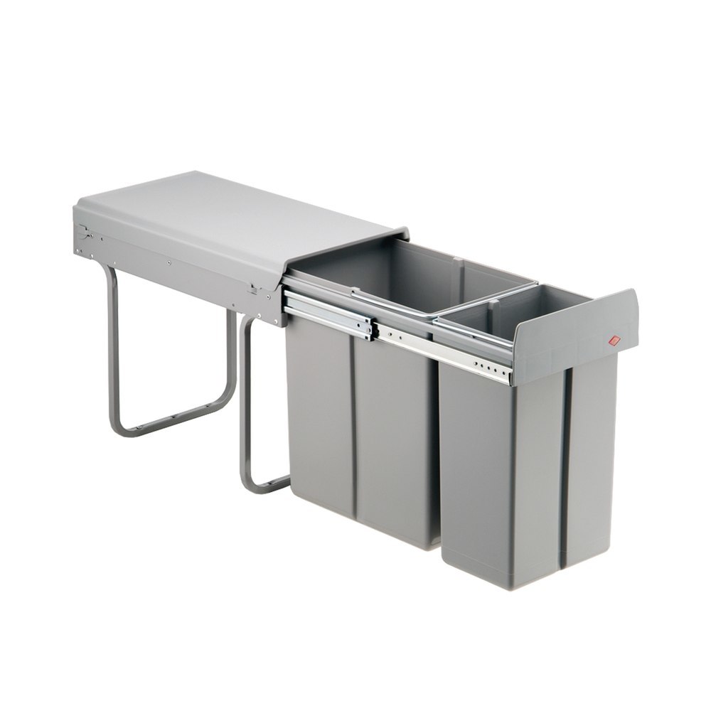 Hettich Küch.-Abfallsystem,1x20/1x10l,BIN it.DuoII, 9291587,KB min.300mm,Kunststoff grau Produktbild img1 L
