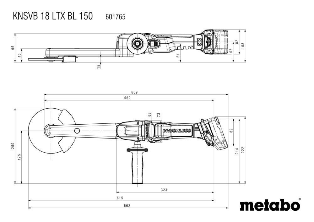 metabo Akku Kehlnahtschleifer KNSVB 18 LTX BL 150 solo ohne Akku ohne Ladegerät Produktbild img7 L