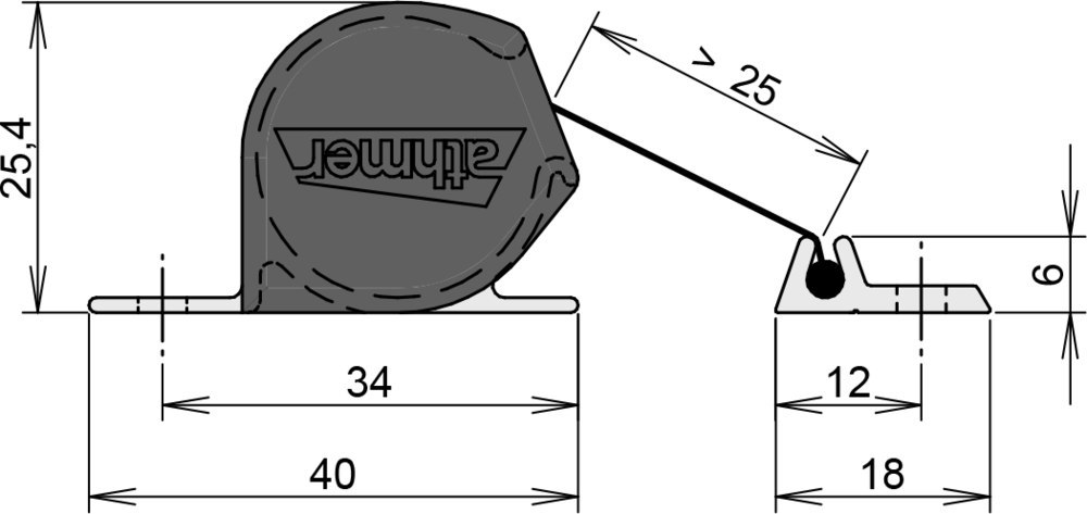 ATHMER Fingerschutz NR-25,1.925mm,F1,Rollo schwarz Produktbild img6 L
