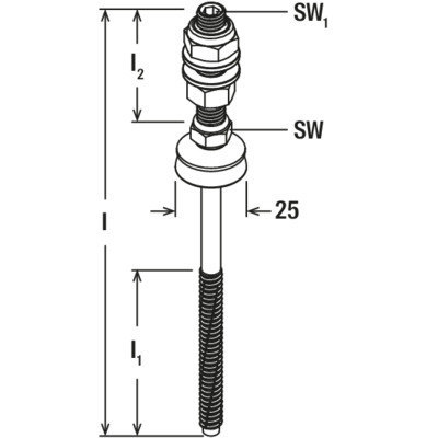 fischer Stockschraube STSI Wellblech M10x181 Edelstah A2 Produktbild img6 L