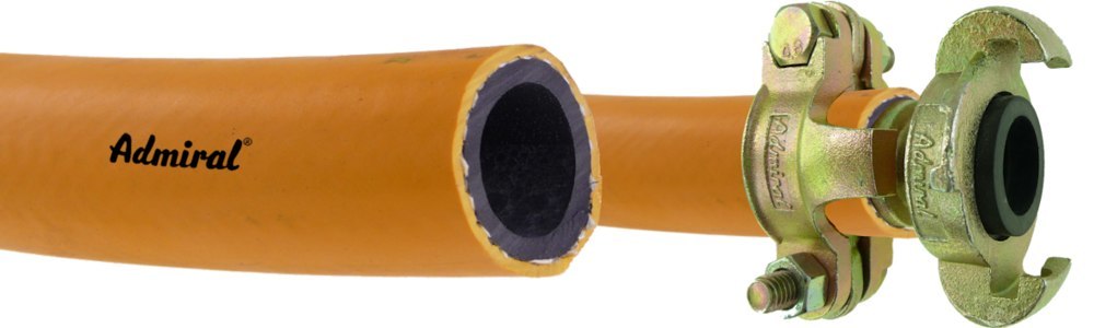 Admi Press Pressluftschlauch gelb 3/4", 20m kompl. Eingebunden Produktbild img1 L