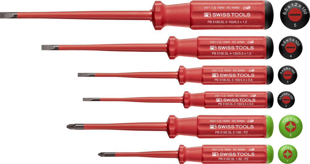 PB Schraubendreher-Satz VDE 5543.SL CBB Classic Swiss Tools Produktbild img1 L