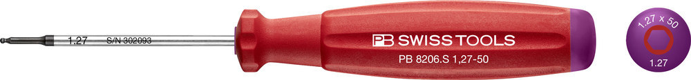PB Schraubendreher 8206S Innensechskant 1,27x50mm mit Kugelkopf Produktbild img1 L