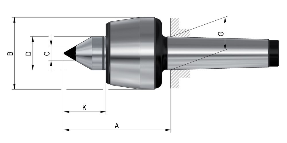 RÖHM Mitlaufende Zentrierspitze – PRO HM Produktbild img2 L