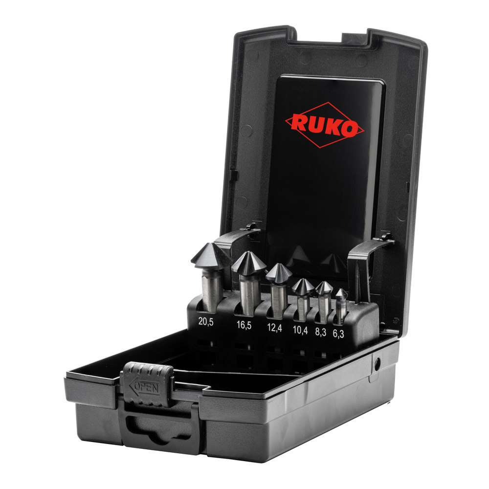RUKO ULTIMATECUT Kegel- und Entgratsenker-Satz (DIN 335) Form C 90° HSSE-Co 5 RUnaTEC… Produktbild img1 L
