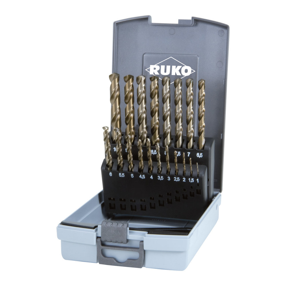 RUKO Spiralbohrer-Satz DIN 338 Typ VA HSSE-Co 5 Produktbild img1 L