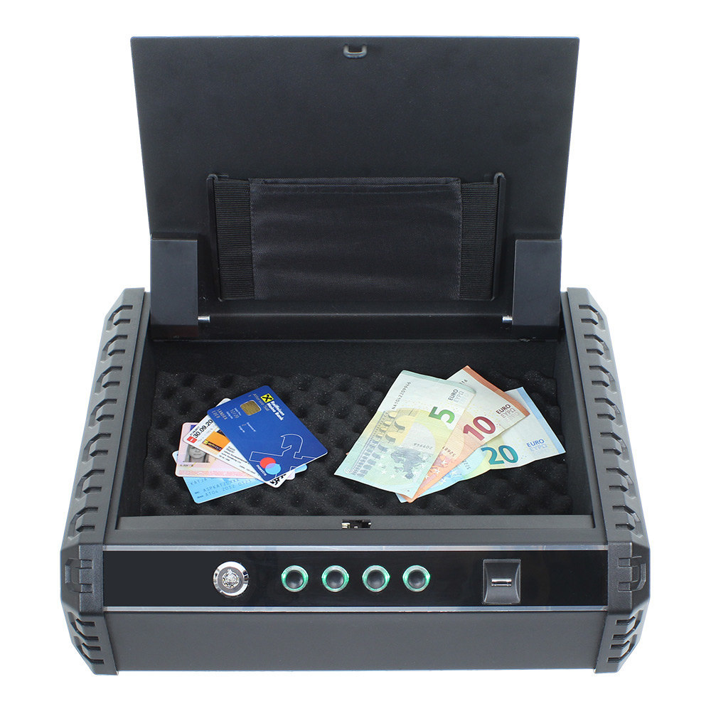 ROTTNER Pistolenkassette Schutzbox Gunmaster XL Fingerprintschloss schwarz Produktbild img7 L