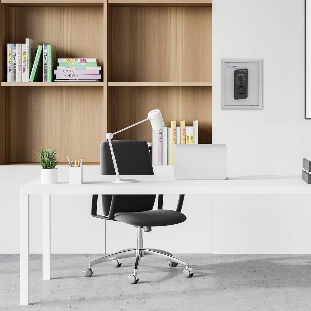 ROTTNER OB-Schlüsseltresor, Keytronic 20, mit elektronischem Zahlenschloss hellgrau Produktbild img6 L