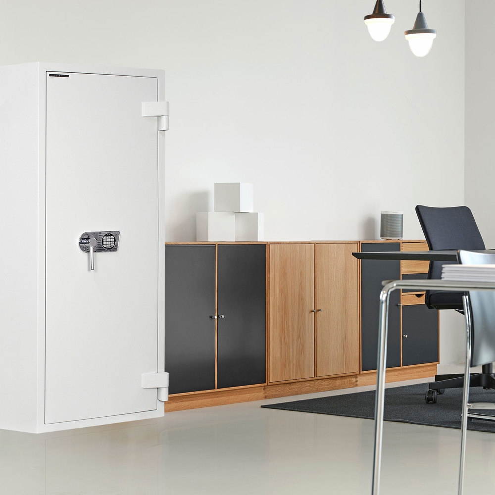 ROTTNER OB-Feuerschutztresor, Diamant Super, 160, m.elektro.Zahlenschl., Stahl lichtgrau Produktbild img7 L