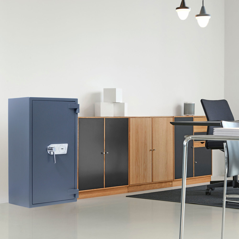 ROTTNER OB-Feuerschutztresor, Imperial, 100, Doppelbartschloss, Stahl grau Produktbild img7 L