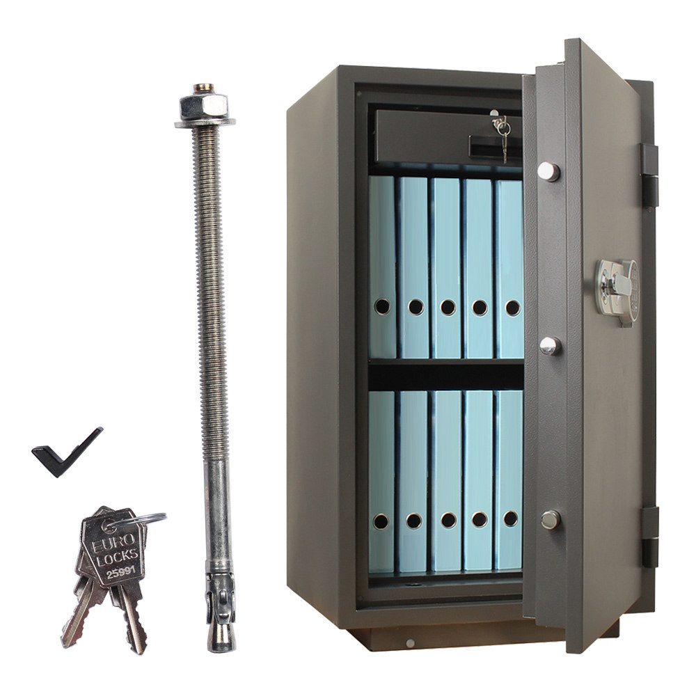 ROTTNER OB-Feuerschutztresor, Sydney, 100, mit elektronischem Zahlenschloss, STA anthr. Produktbild img5 L