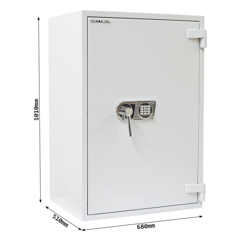 ROTTNER OB-Feuerschutztresor, Diamant Super, 100, m.elektro.Zahlenschl., Stahl lichtgrau Produktbild img5 L