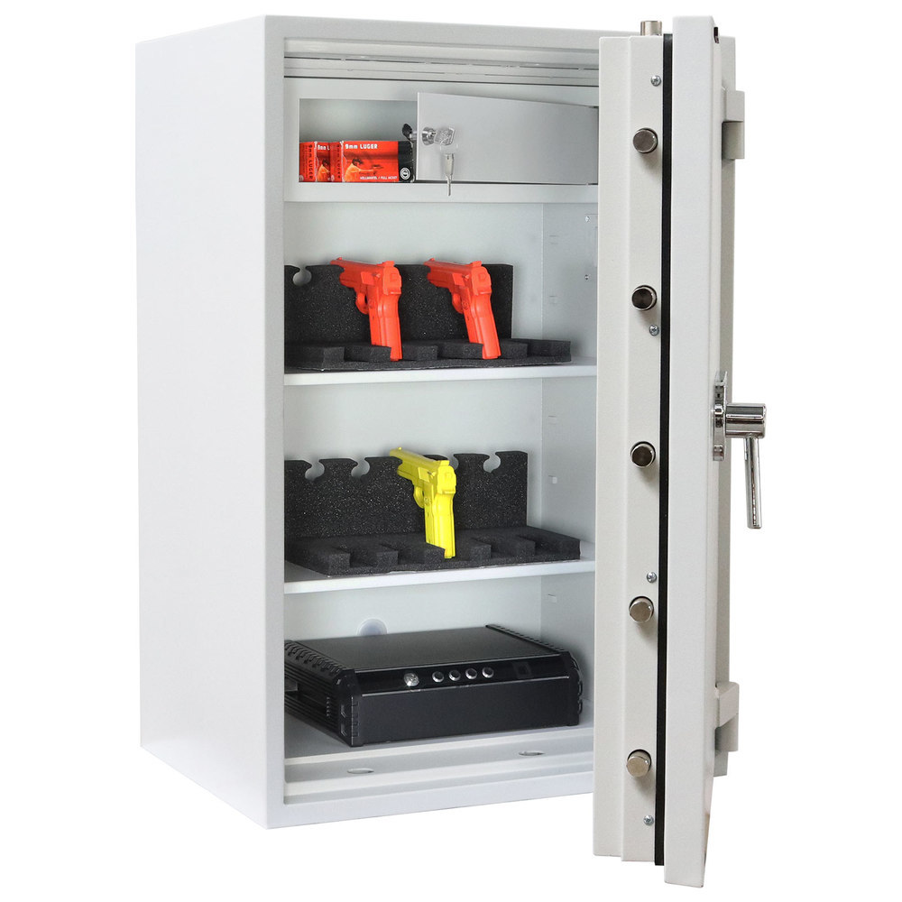 ROTTNER OB-Feuerschutztresor, Diamant Super, 100, m.elektro.Zahlenschl., Stahl lichtgrau Produktbild img4 L