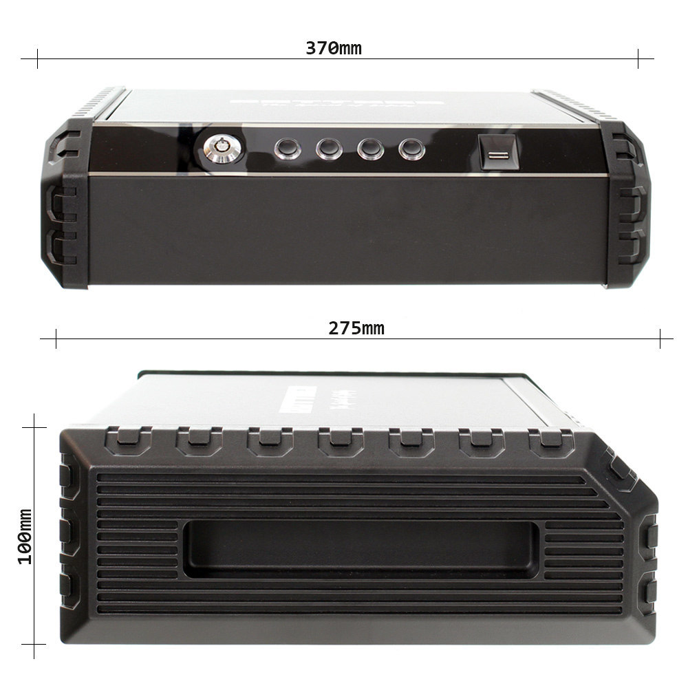 ROTTNER Pistolenkassette Schutzbox Gunmaster XL Fingerprintschloss schwarz Produktbild img8 L