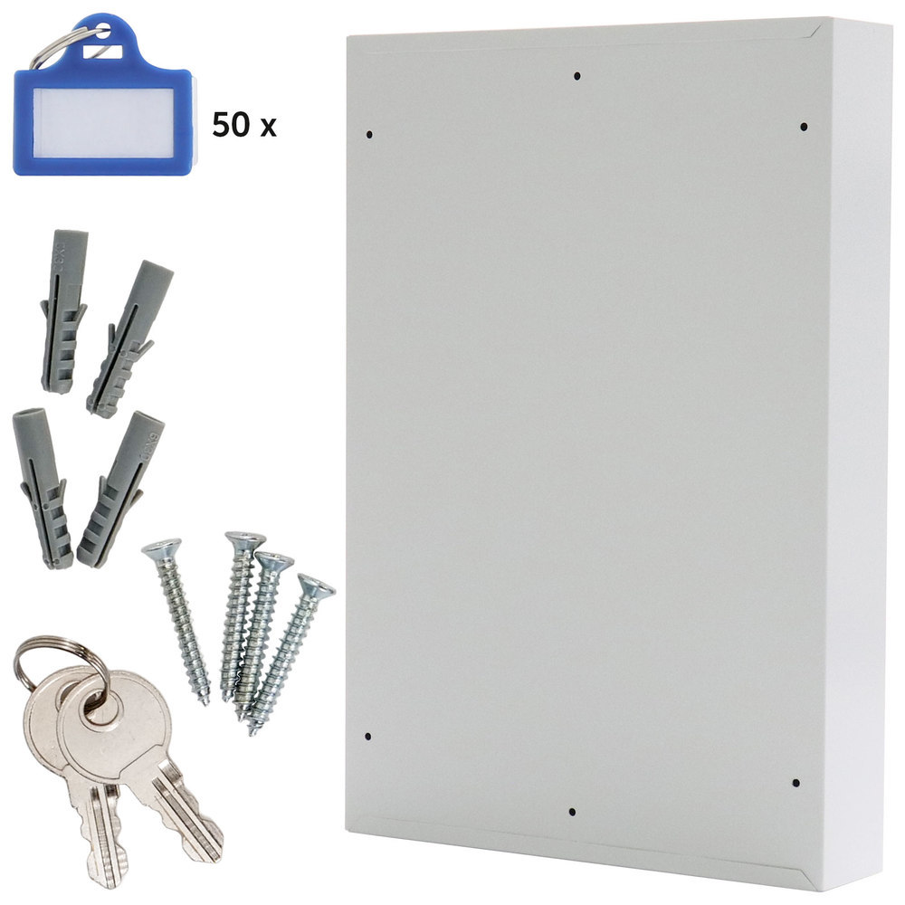 ROTTNER Schlüsselschrank, S 50, batteriebetriebenes Elektronikschloss, DR lichtgrau Produktbild img5 L