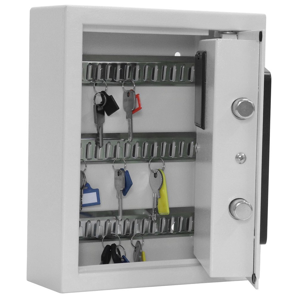 ROTTNER OB-Schlüsseltresor, Keytronic 20, mit elektronischem Zahlenschloss hellgrau Produktbild img3 L