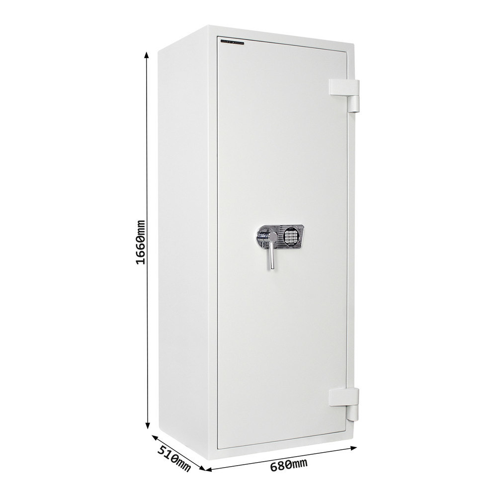 ROTTNER OB-Feuerschutztresor, Diamant Super, 160, m.elektro.Zahlenschl., Stahl lichtgrau Produktbild img5 L