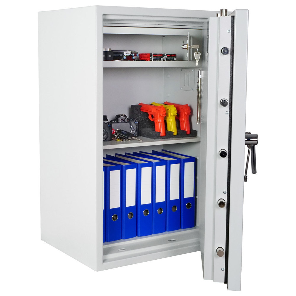 ROTTNER OB-Feuerschutztresor, Diamant Super, 100, Doppelbartschloss, Stahl lichtgrau Produktbild img4 L