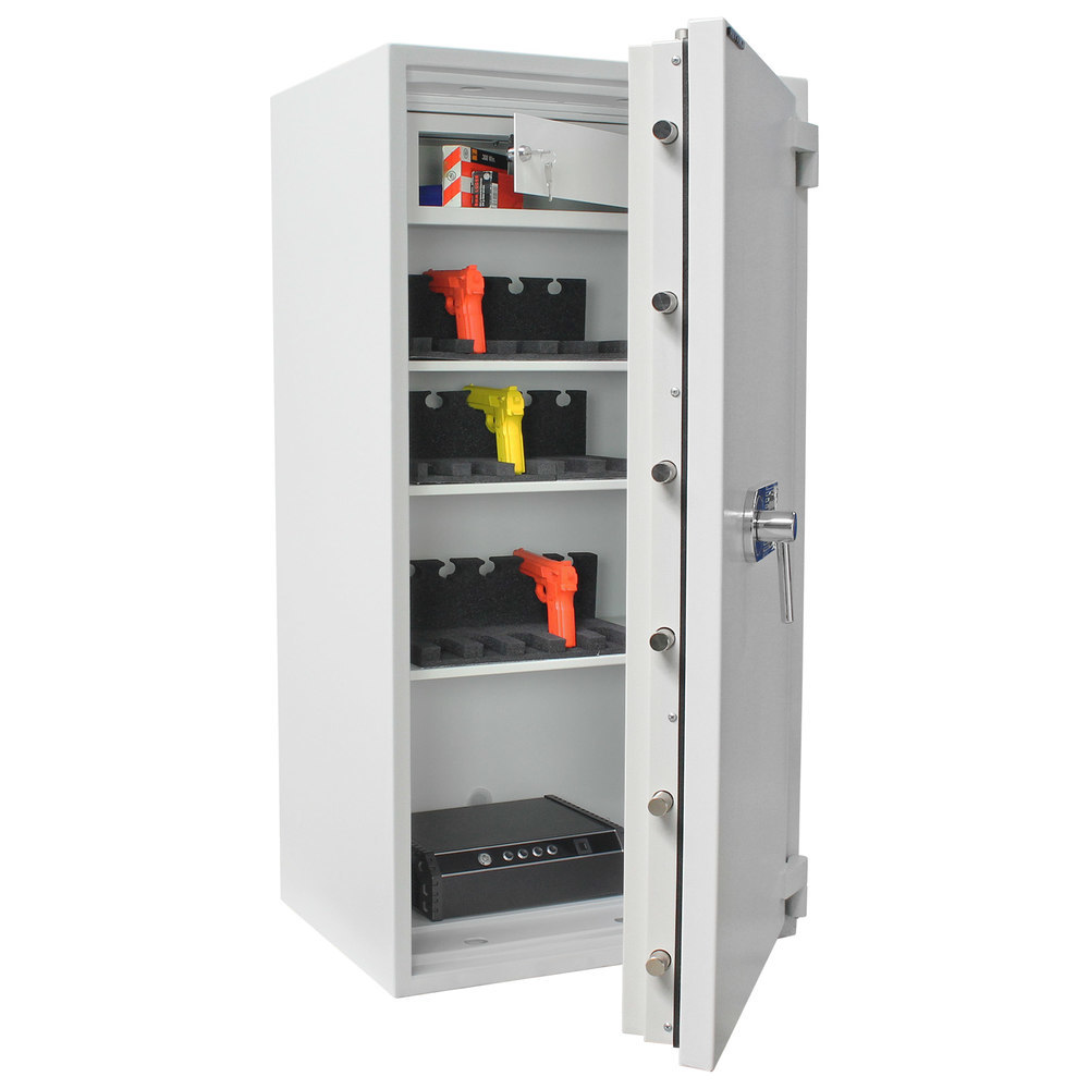 ROTTNER OB-Feuerschutztresor, Diamant Super, 130, m.elektro.Zahlenschl., Stahl lichtgrau Produktbild img4 L