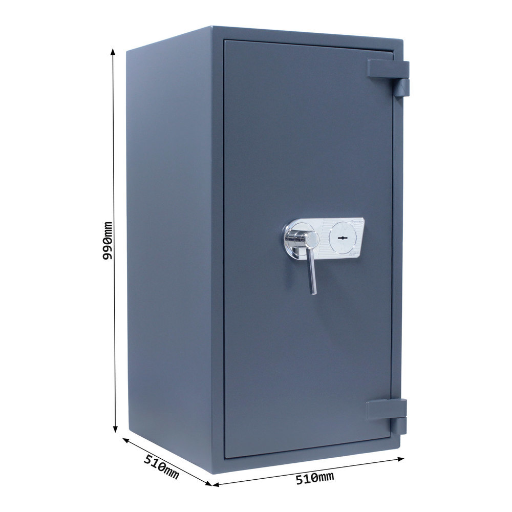 ROTTNER OB-Feuerschutztresor, Imperial, 100, Doppelbartschloss, Stahl grau Produktbild img5 L